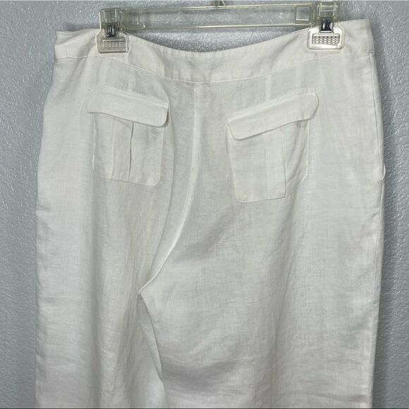 E-Col-O-Gie Linen Women Dress Ankle Pants Sz 8 - Picture 6 of 9